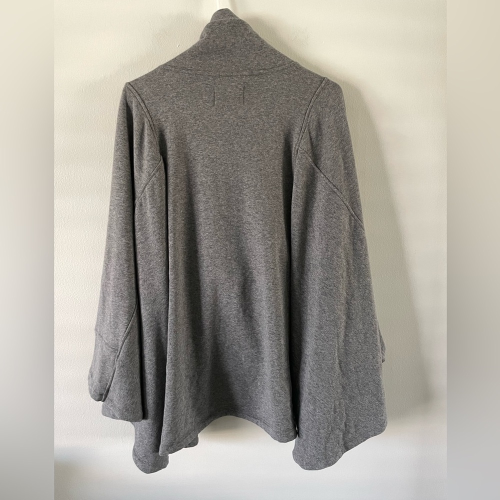 UGG Funnel Neck Pichot Oversized Poncho Size M/L Loungewear Sweatshirt Gray - Picture 4 of 5